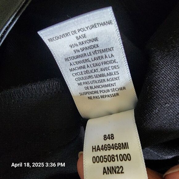 Halogen Women's 10 High Waisted 5 Pocket Straight Leg Vegan Leather Pants Black - Picture 5 of 10